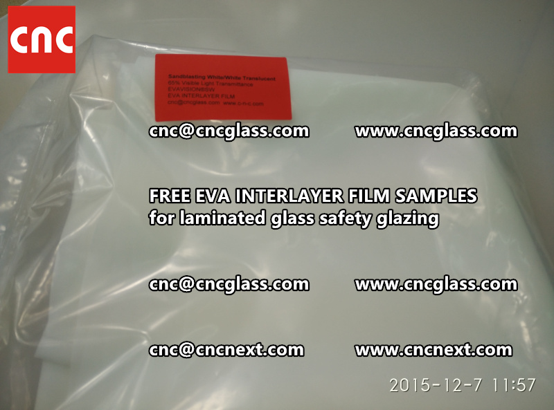 CROSS LINKED EVA INTERLAYER samples for safety glass laminated (35)